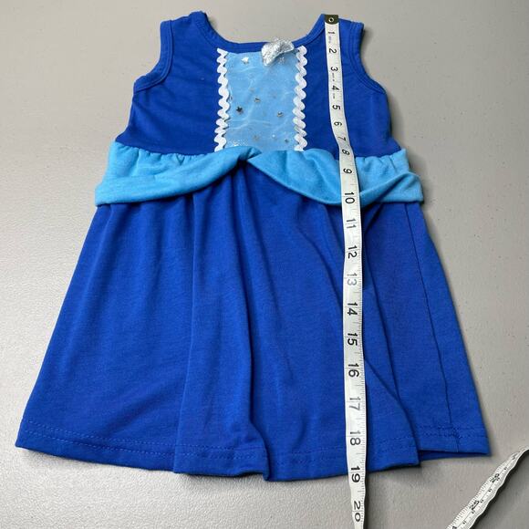 Muababy Disney Inspired Summer Dress Princess Cinderella Sleeveless Blue Cotton - Picture 8 of 8